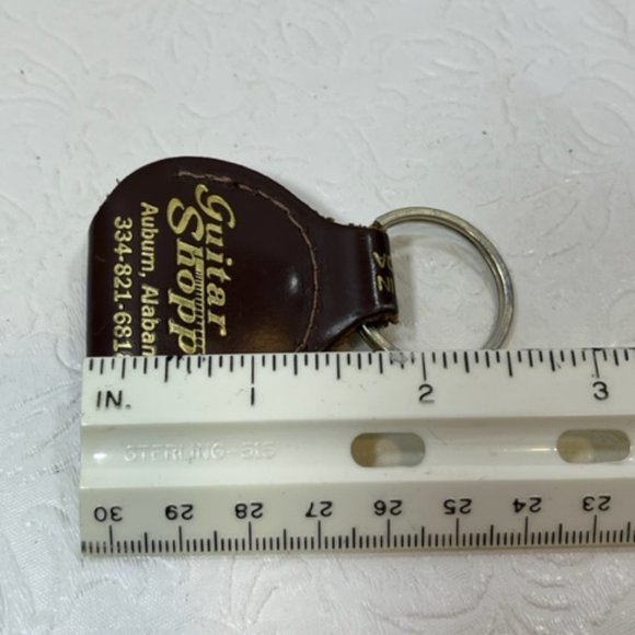 Guitar Shoppe Auburn, Alabama Brown Leather Keychain Guitar Pick Holder - Picture 6 of 6